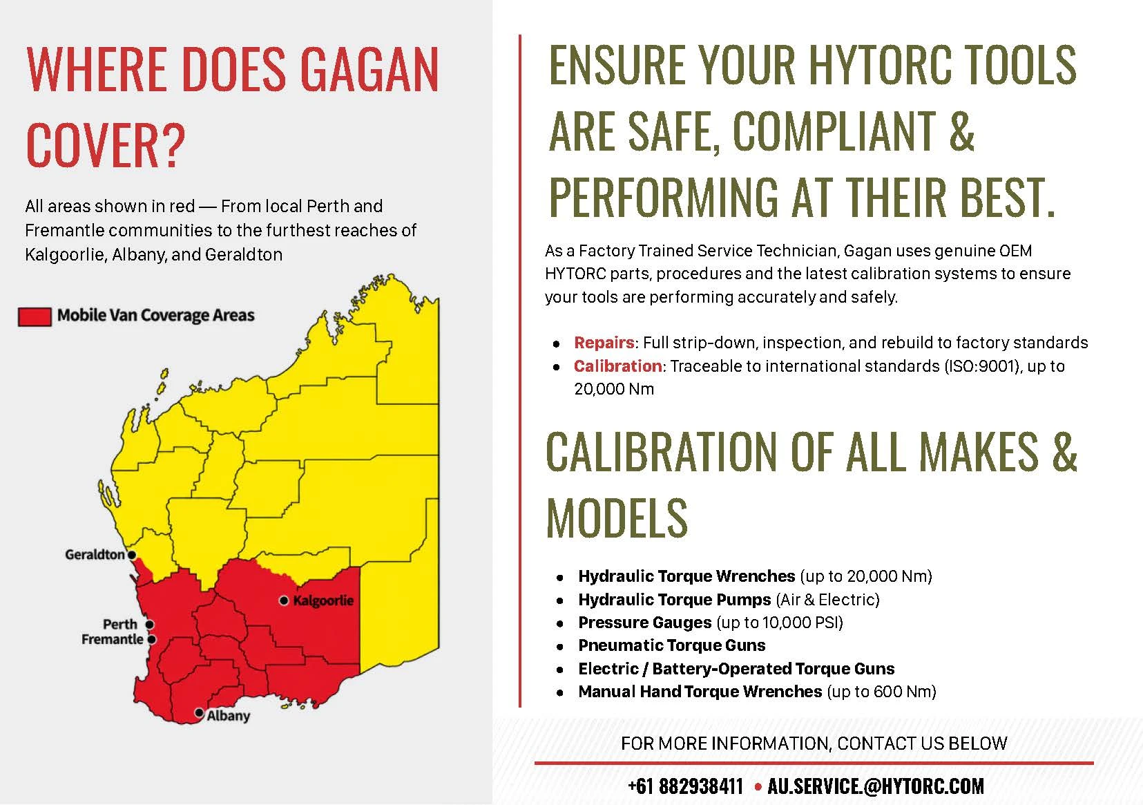 hytorc western australia mobile service van tech info with map