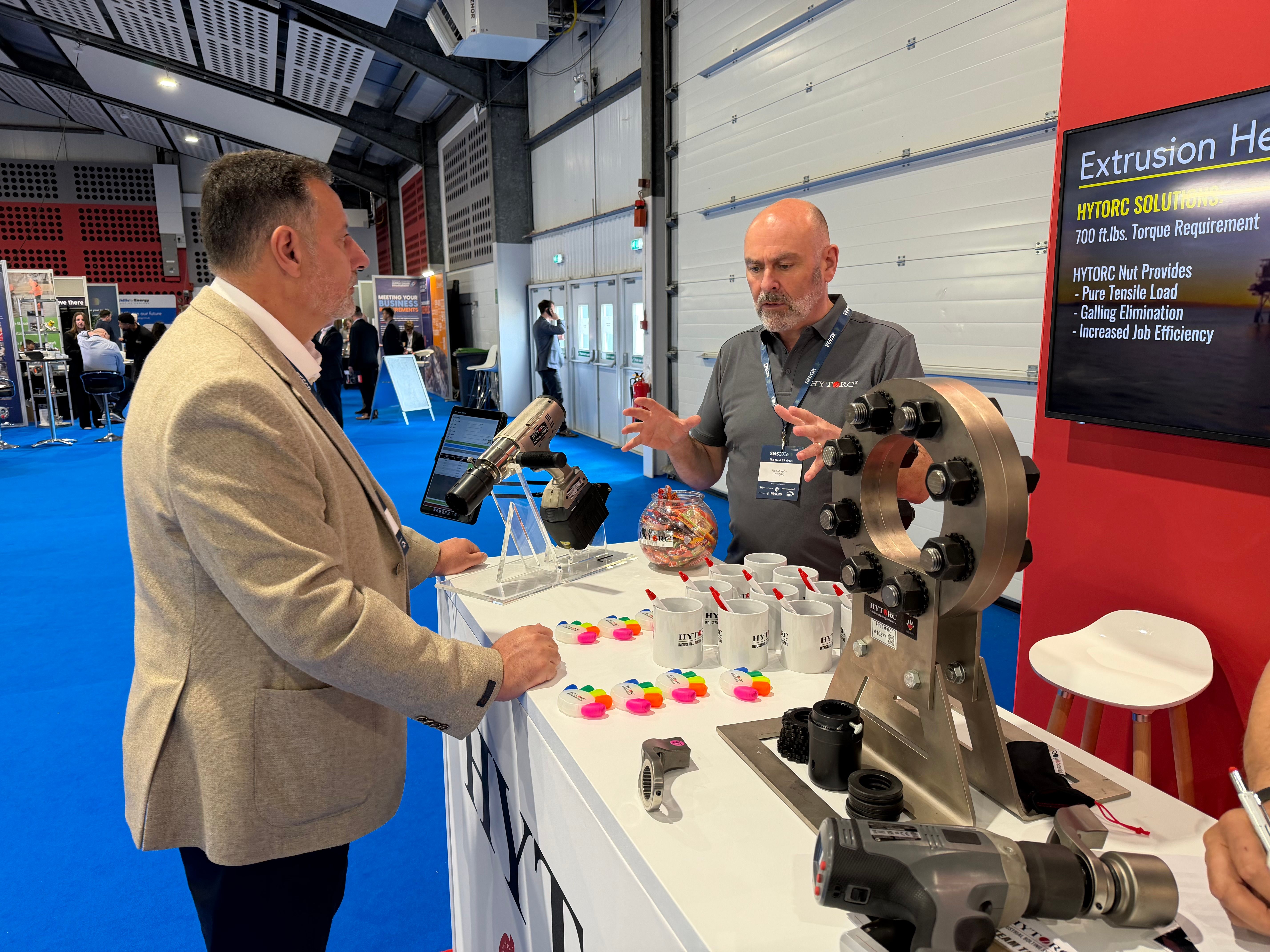 hytorc booth at uk energy trade show expo