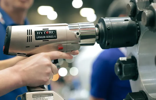 hytorc lst electric battery torque gun bolting with reaction washer