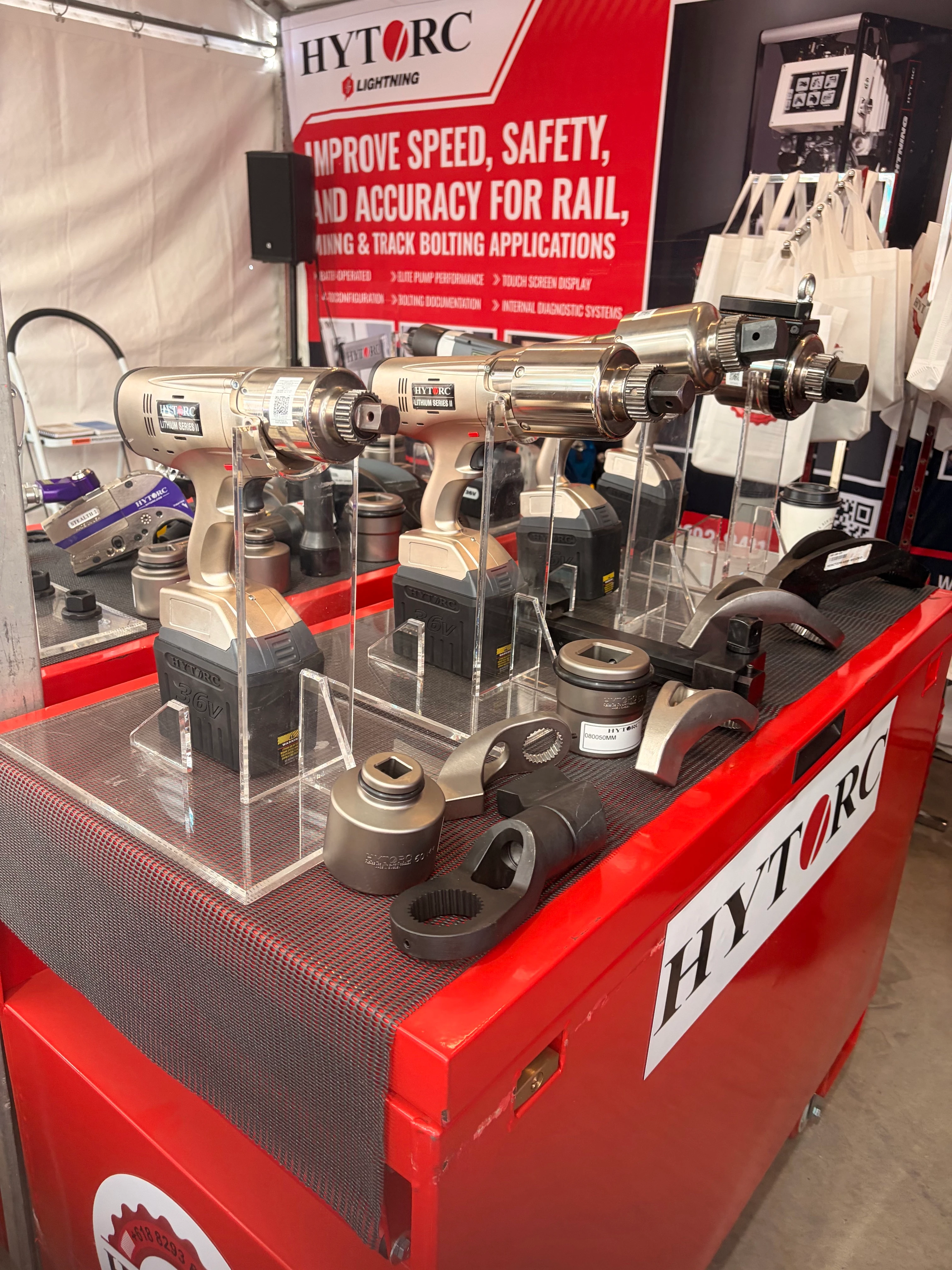 HYTORC Australia Queensland Mining & Engineering Exhibition bolting electric battery-powered torque tools and sockets