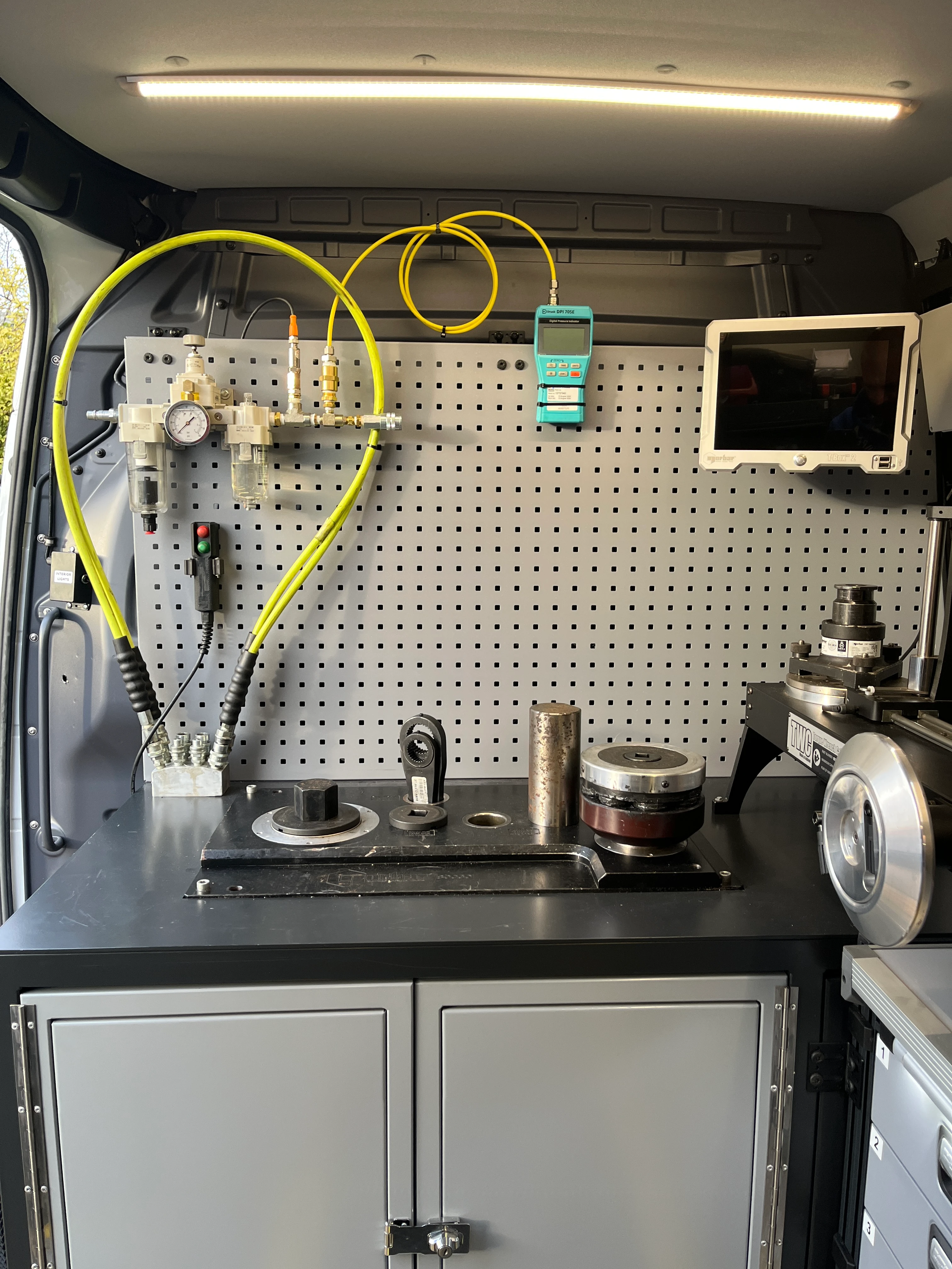 inside hytorc mobile service van