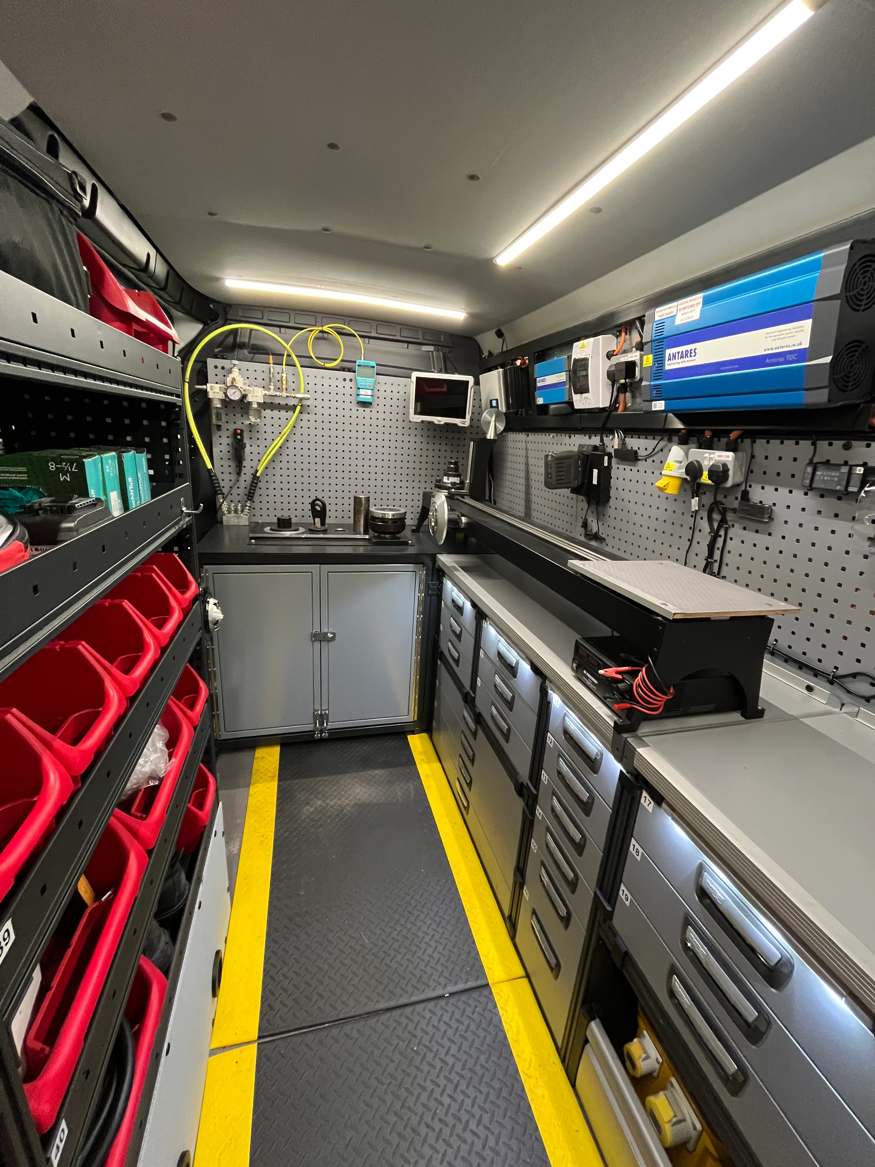 inside hytorc mobile service van