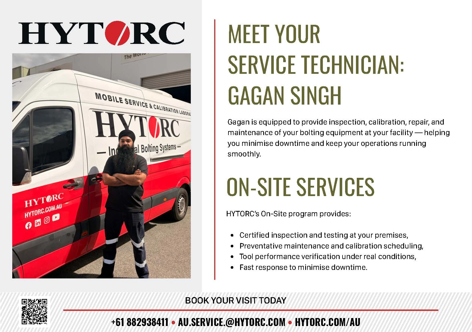 hytorc australia service van tech info technician