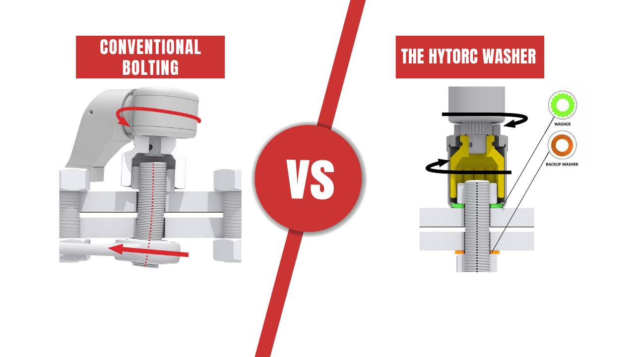 conventional bolting vs hytorc washer