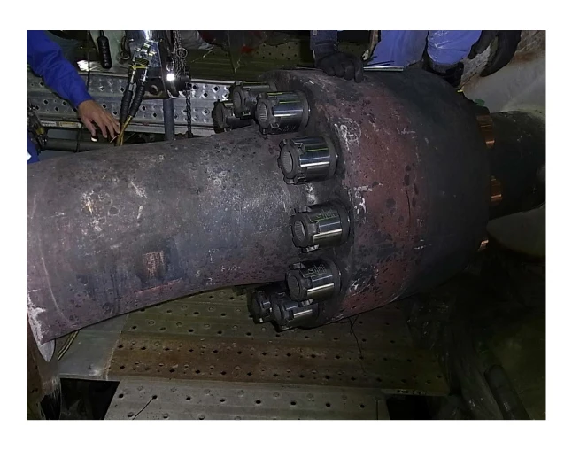 nut on flange at power plant