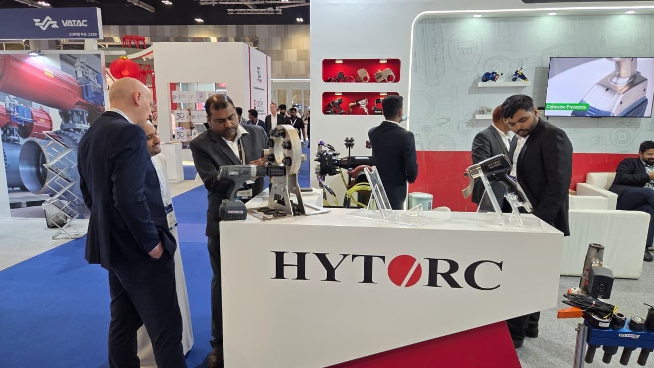hytorc booth at Oman Petroleum & Energy Show  opes in muscat oman