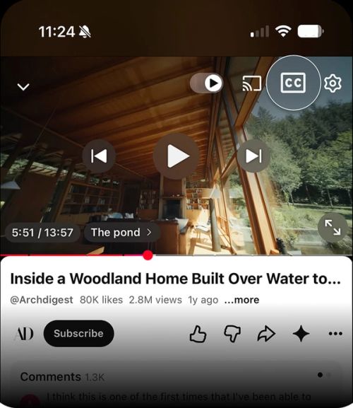 caption icon positioning