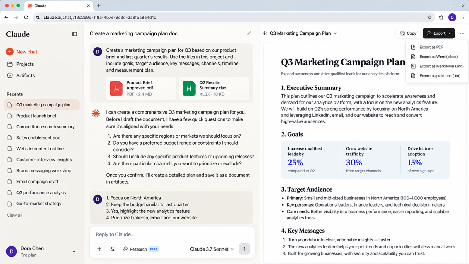 Explore how AI content generation performs when evaluating claude docs vs google docs for drafting marketing campaign plans. 
