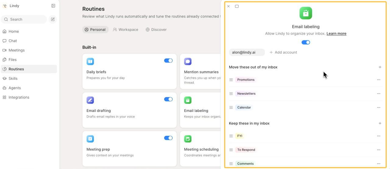 In this Lindy AI review, we explore the automated email labeling routine that efficiently organizes your inbox.