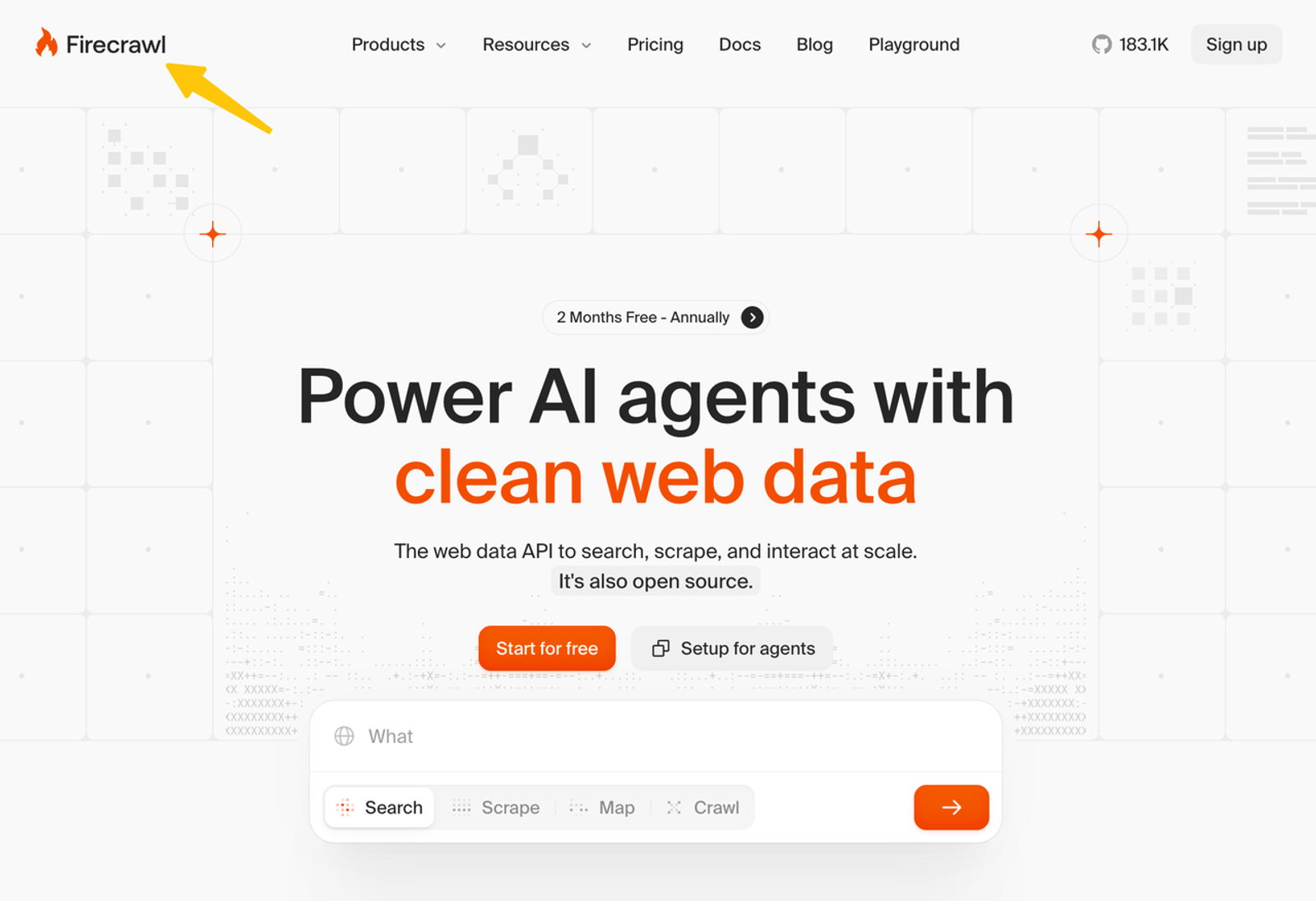 Use Firecrawl as a url-to-markdown-api to power your AI agents with clean web data scraped directly from websites.