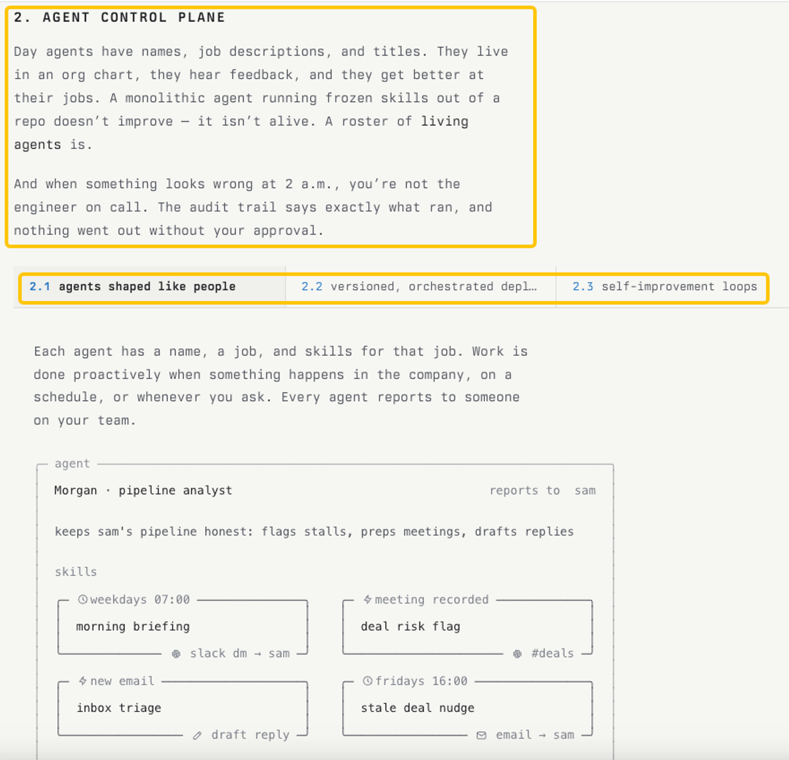 Dashboard view of Day AI agent control plane managing AI pipeline analyst workflows.