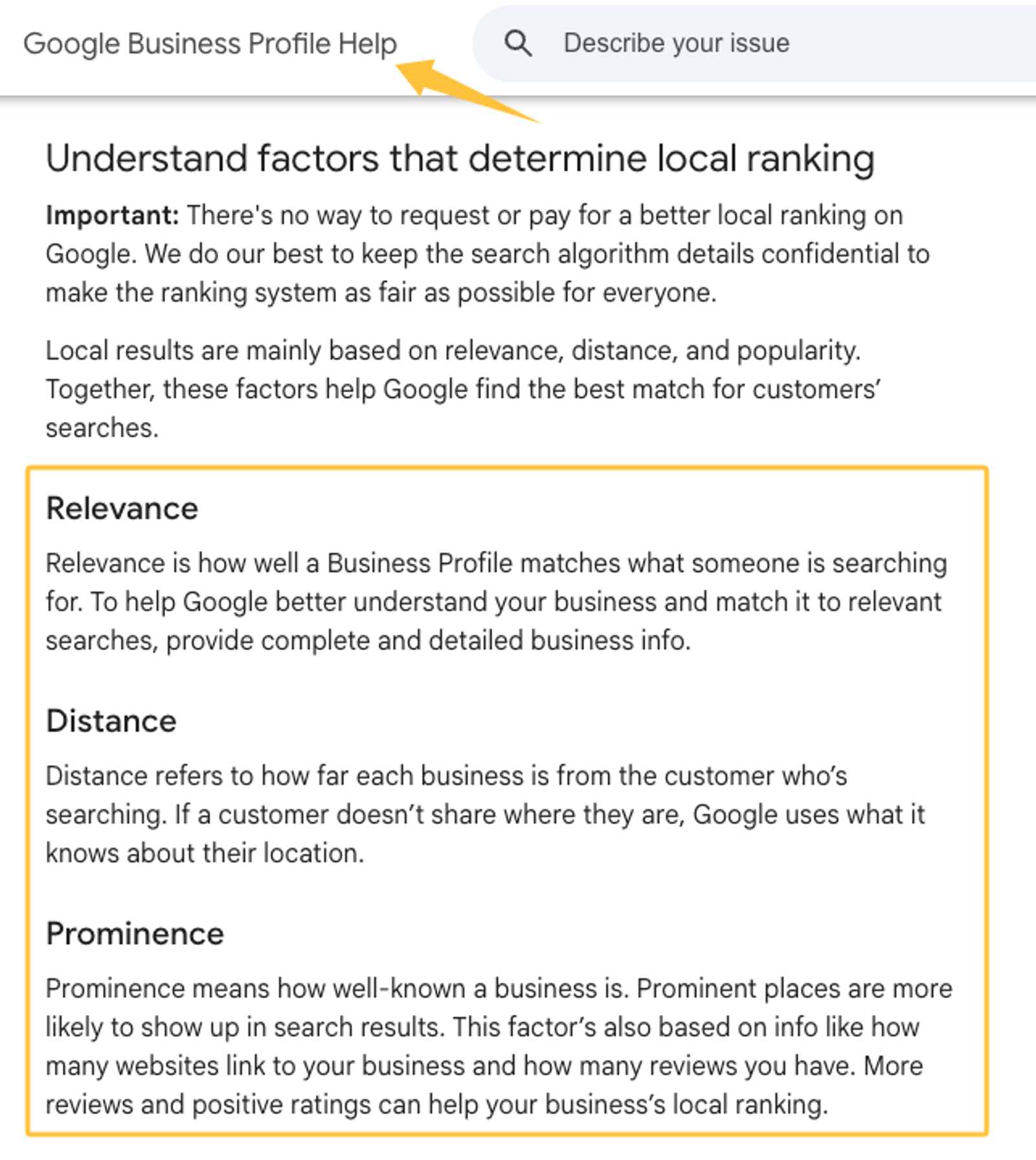 Google local ranking factors like relevance and distance are key elements in a local construction marketing plan.