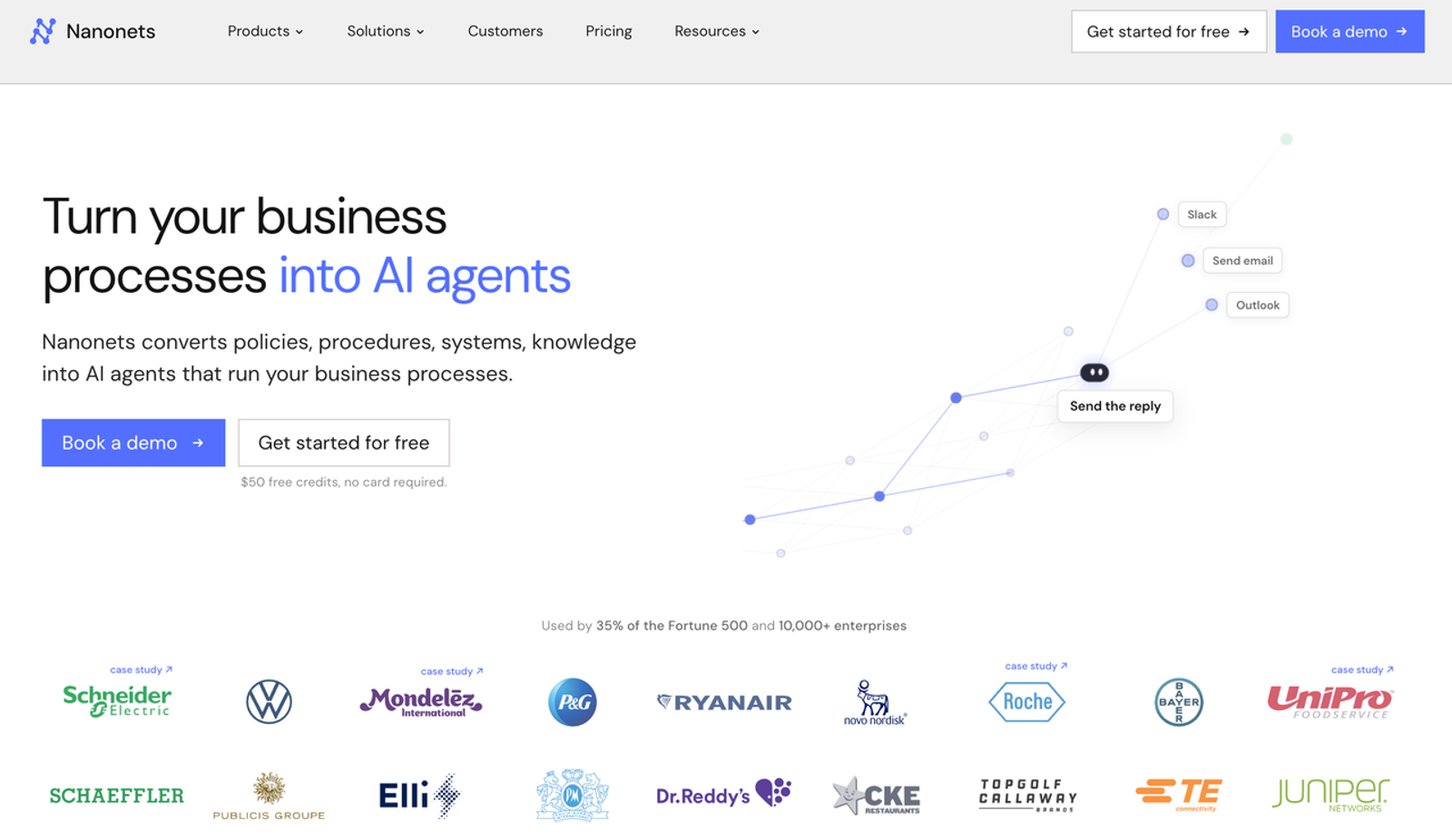 Nanonets builds AI agents leveraging advanced invoice data extraction software to streamline global businesses.