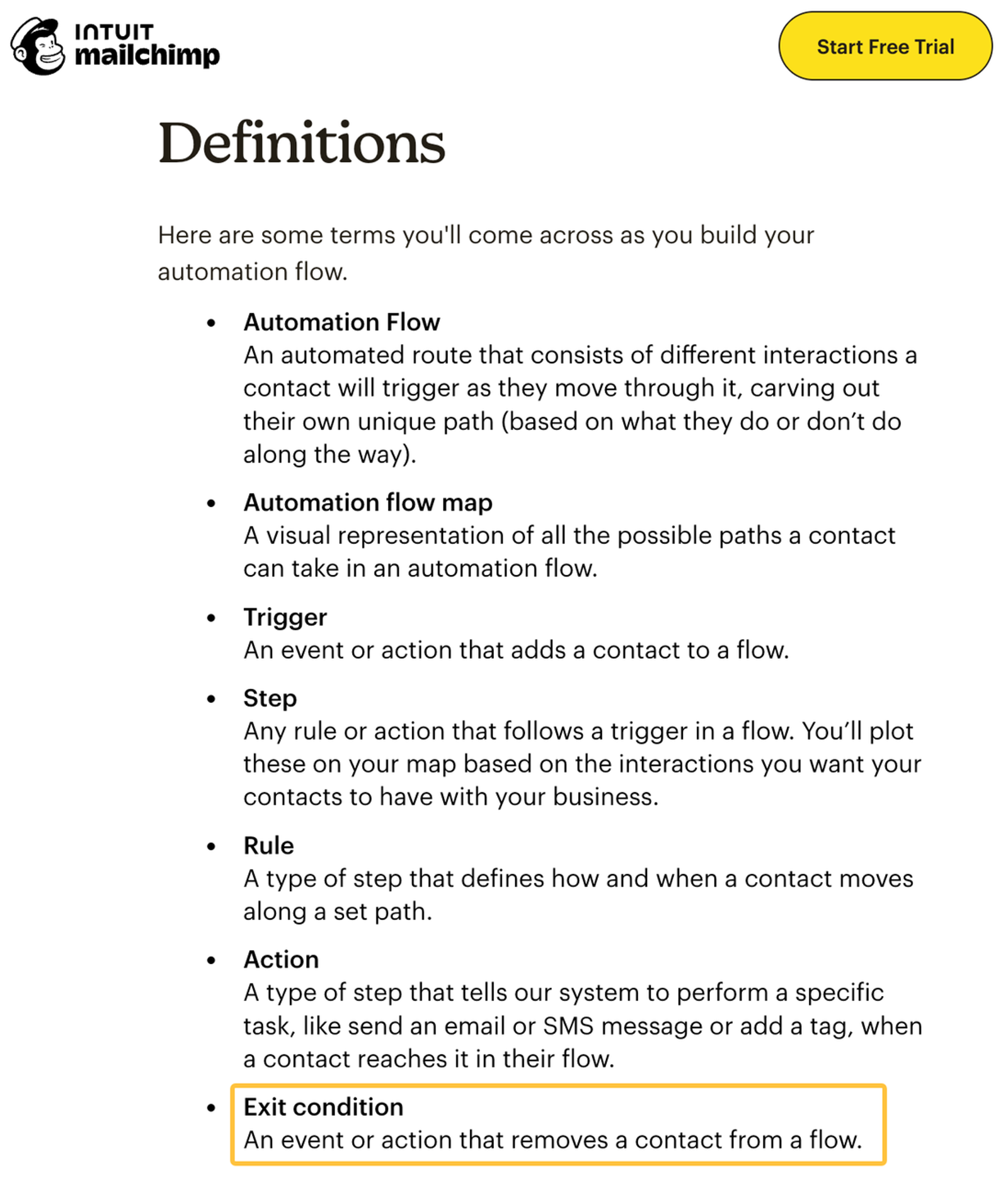 A list of essential definitions like triggers, rules, and steps to help build a successful marketing automation workflow.