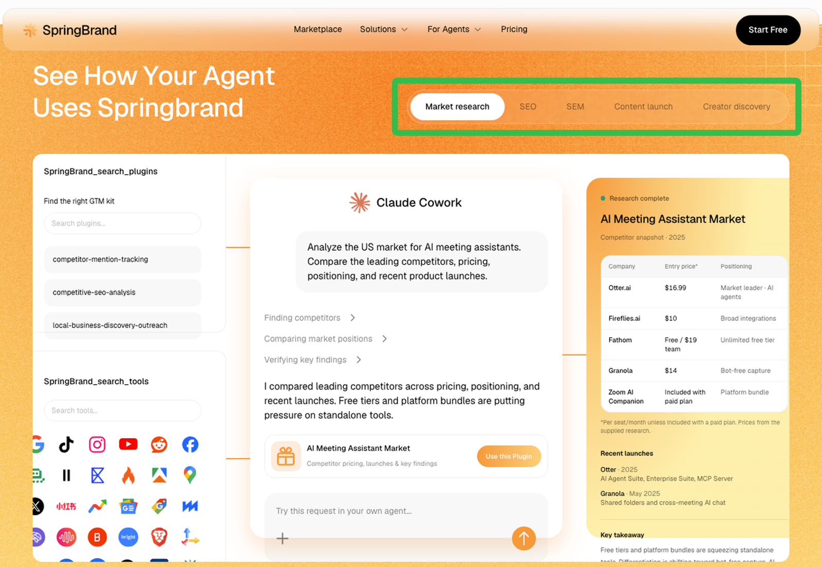 Utilize an AI BDR to conduct rapid market research, compare leading competitors, and analyze pricing for better SEO strategy.