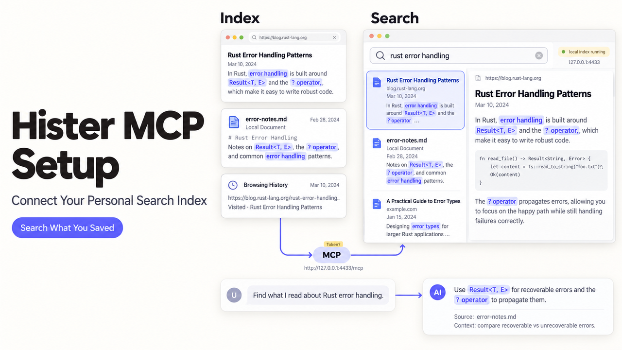 Learn the hister mcp setup process to connect your personal search index with AI tools efficiently.