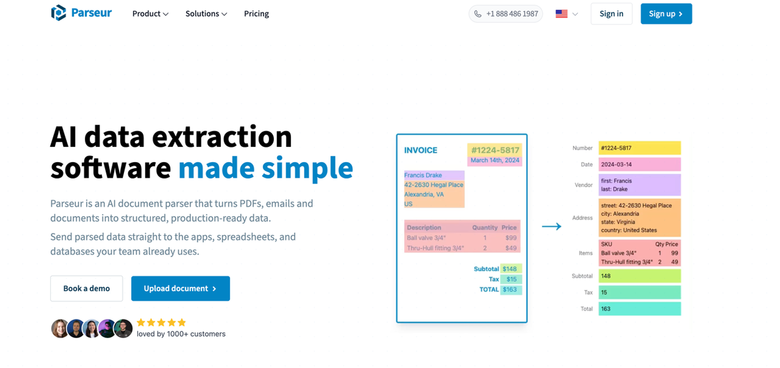 See how Parseur uses top-tier invoice data extraction software to turn unstructured PDFs into structured data.