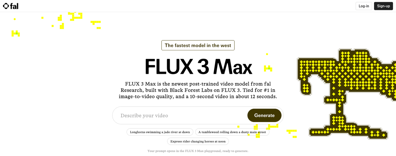 Explore fal AI playground features to test your flux 3 max campaign workflow and generate clips fast.