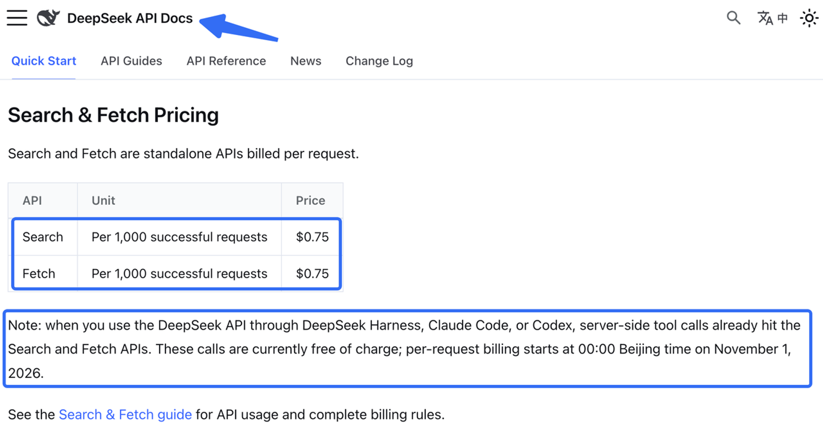 Check API rates and pricing schedules designed for scalable deepseek search competitor monitoring.