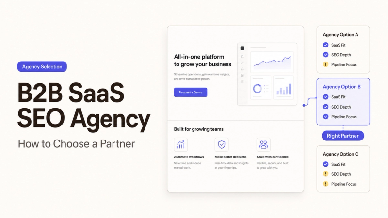 Learn how to select the right b2b saas seo agency by evaluating saas fit, seo depth, and pipeline focus for your business.