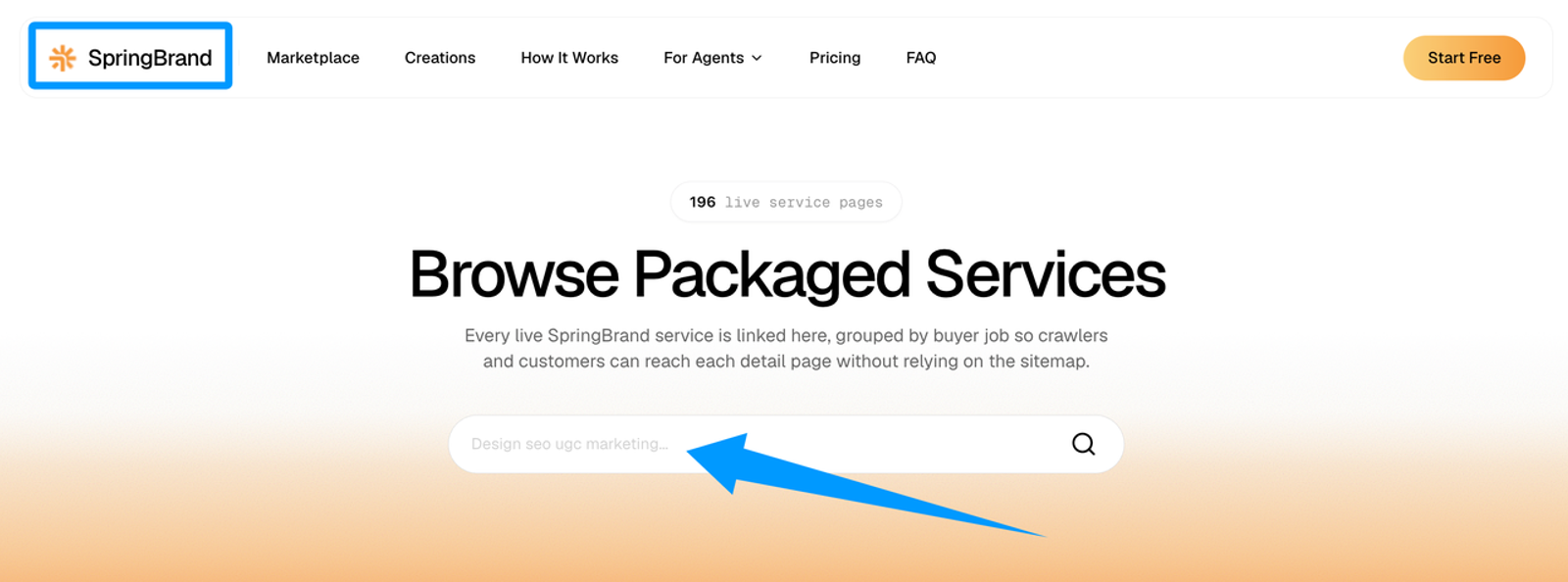 A service search page for marketers figuring out how to manage multiple social media accounts using external tools.