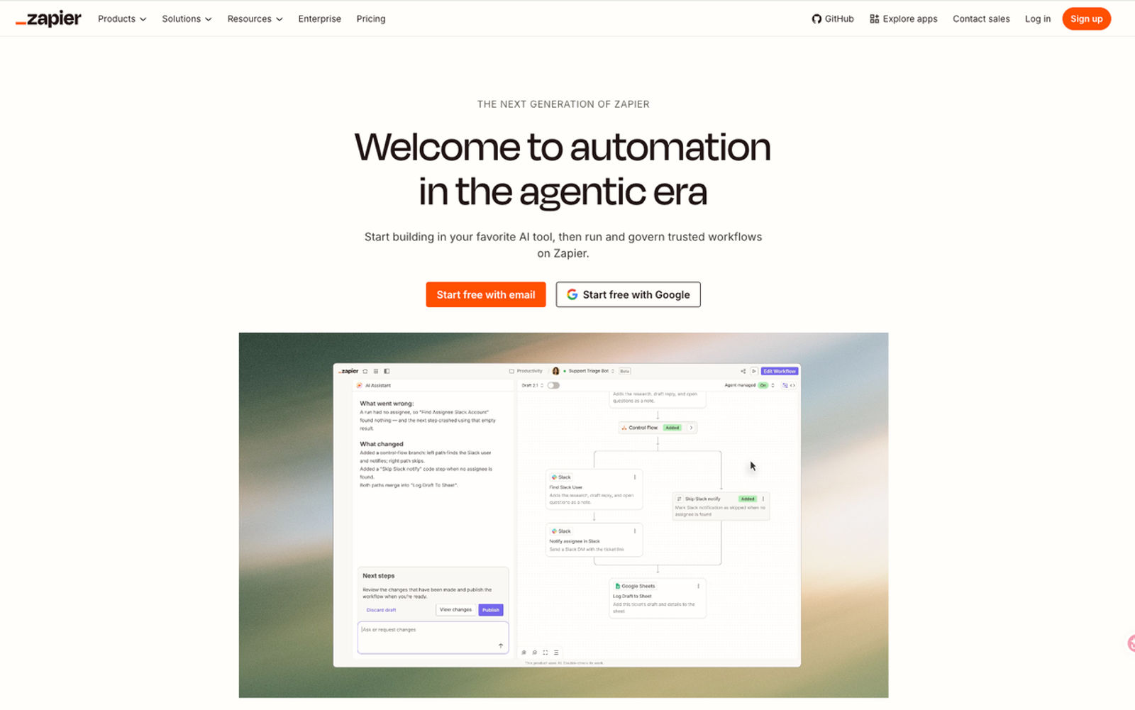 Zapier workflow builder highlighted as one of the best human in the loop workflow tools for teams.