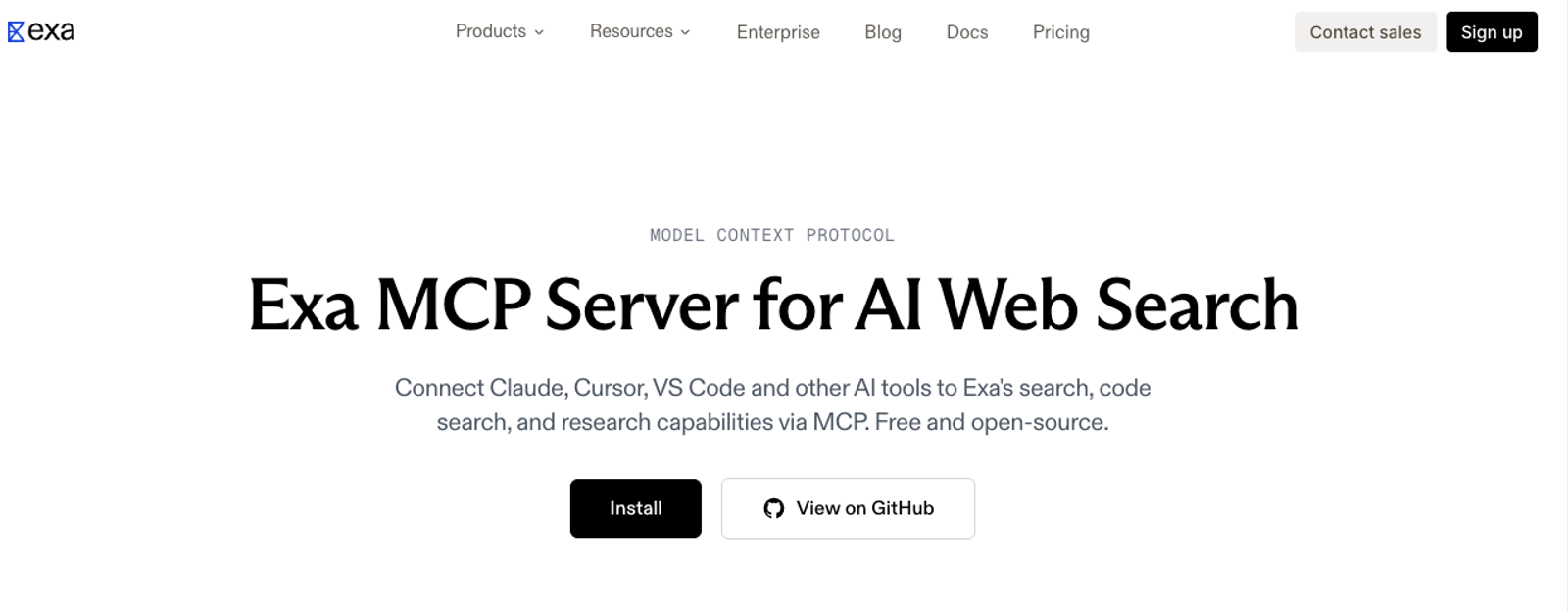 Exa MCP server for AI web search connects tools like Claude and Cursor to advanced search and research capabilities. 