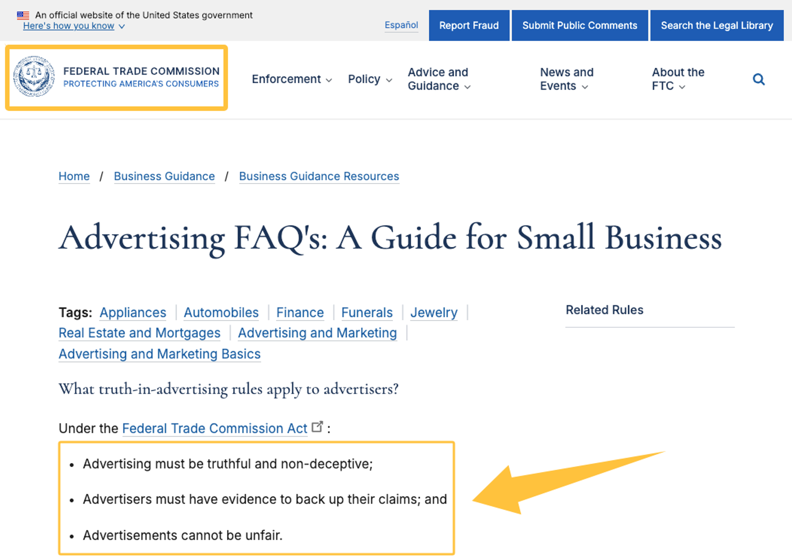FTC truth-in-advertising rules to follow when developing a compliant construction marketing plan for your business.