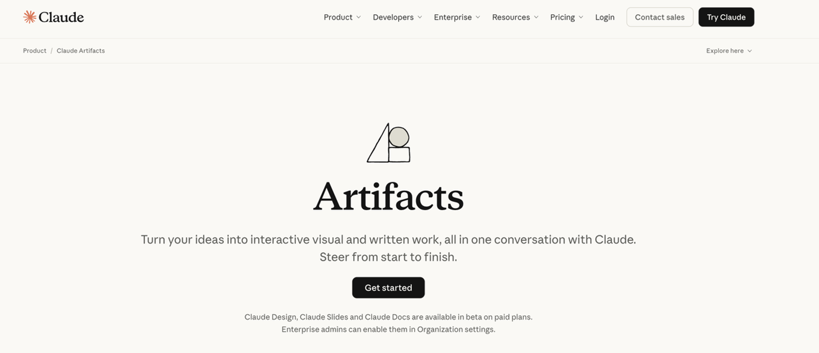 An introduction to Artifacts, a key feature covered in this Claude Slides  for interactive visual work.