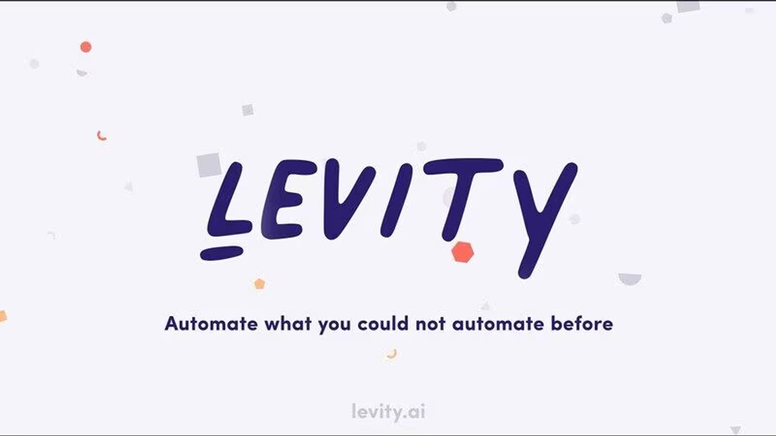 Official Levity AI banner with the tagline Automate what you could not automate before.