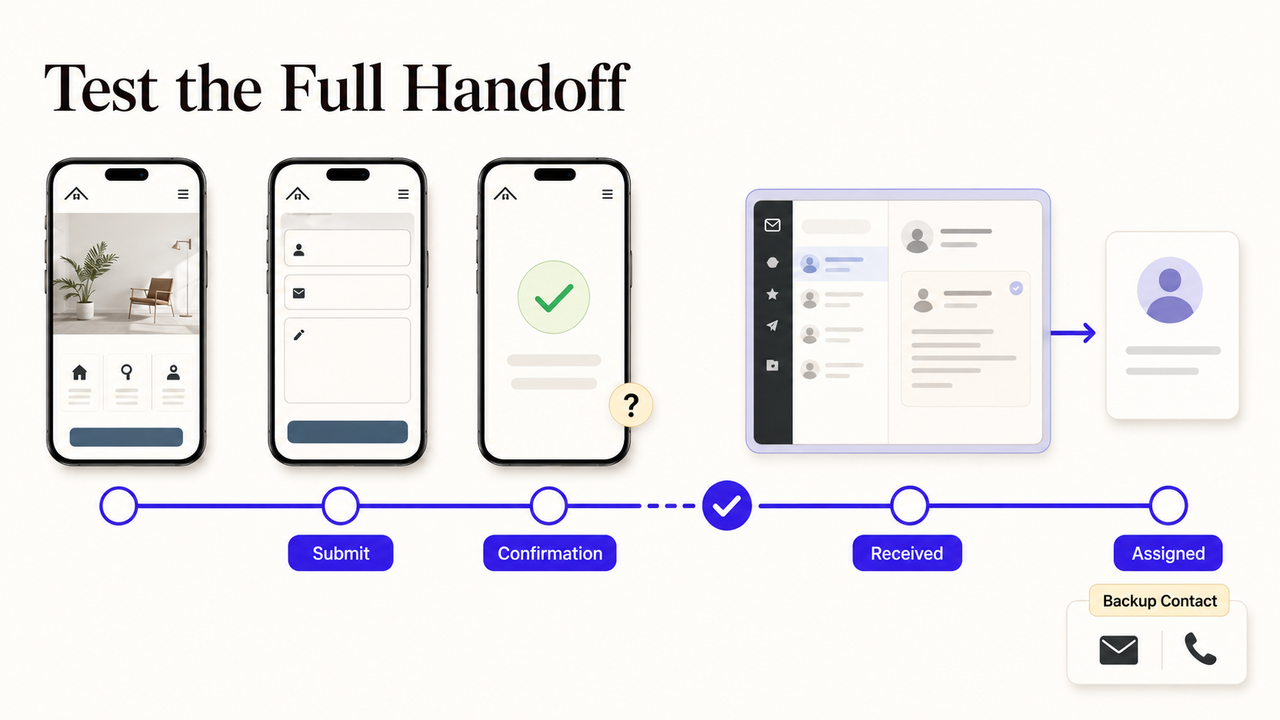 Test the full handoff workflow, including form submission and confirmation, as part of your ChatGPT Sites checklist.