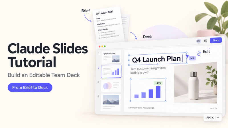 This Claude Slides Tutorial shows how to build an editable team deck from a brief to a final deck.