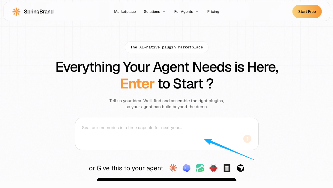 Prompt interface for AI workflow automation tools and plugin marketplace designed to assemble agent tasks.