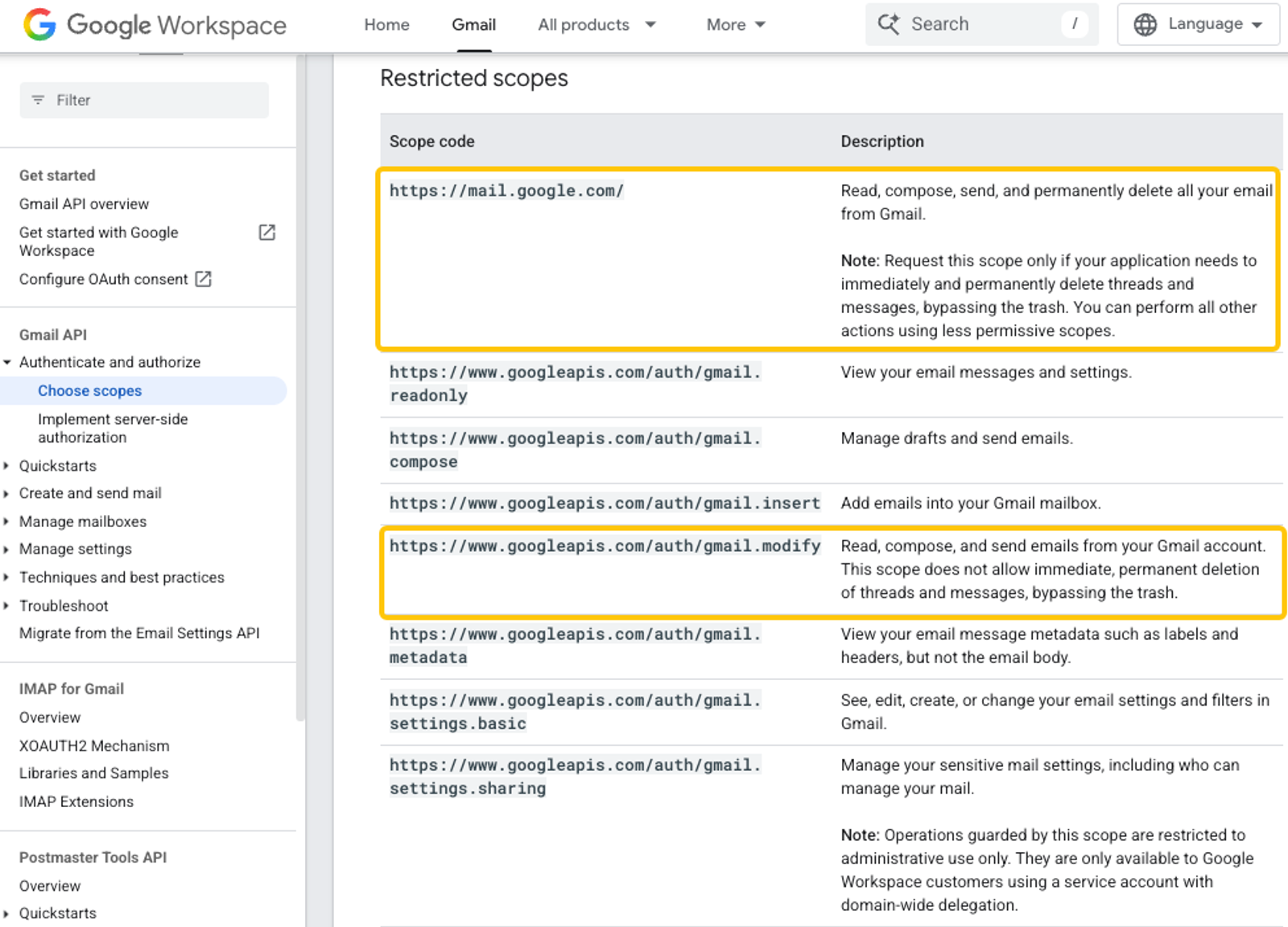 See Google Workspace API scopes when learning how to use an ai agent to sort emails securely with restricted permissions.