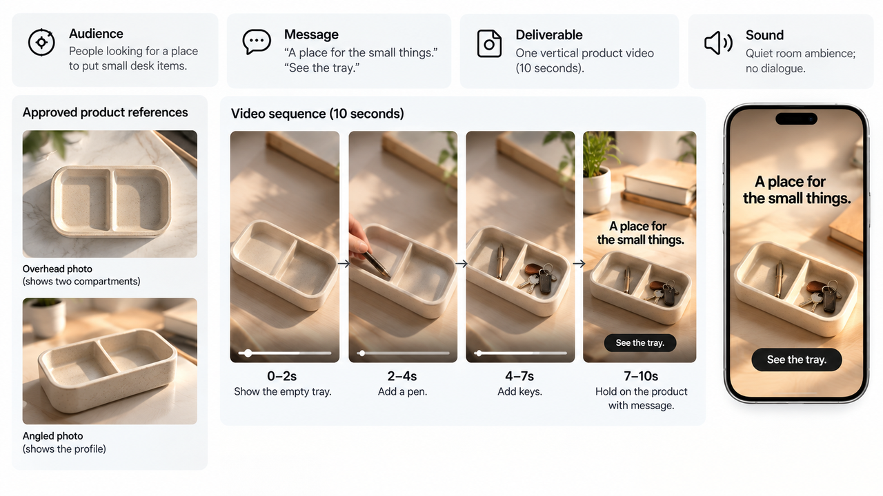 Map out product video sequences and sound messaging within your pika chatgpt campaign workflow.
