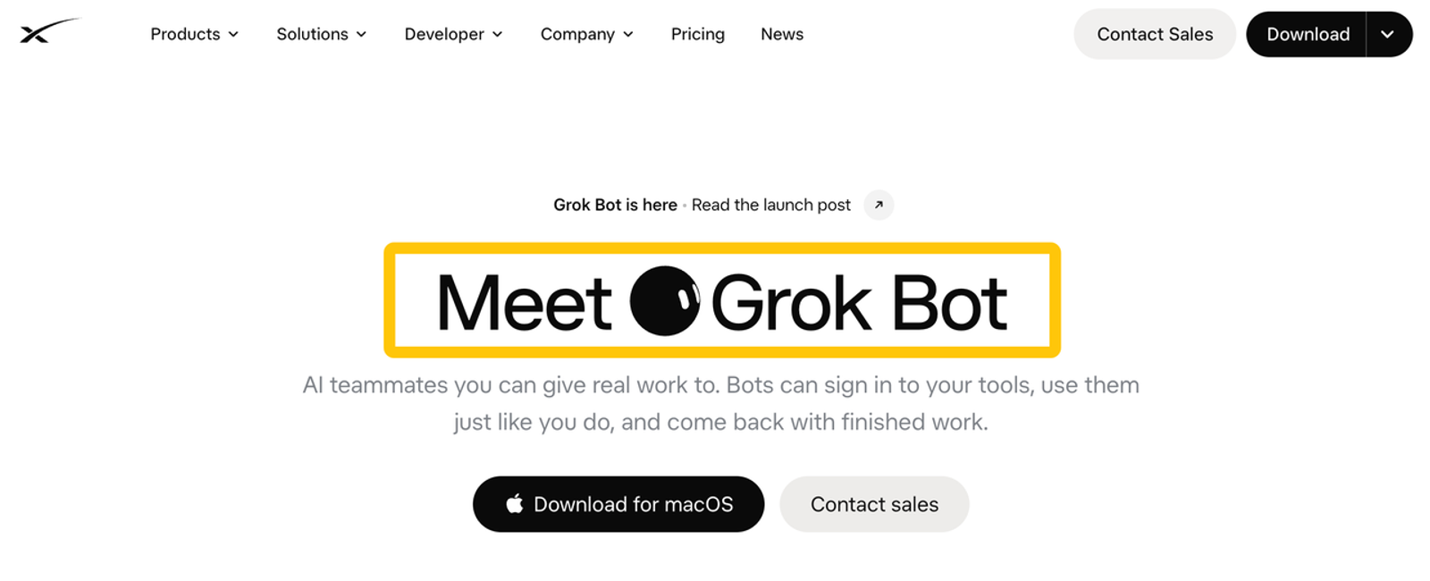 Meet the new grok bot sales email AI teammate designed to automate your workflows.