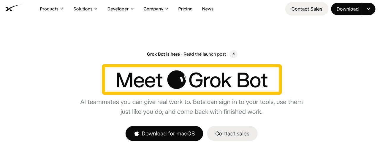 Meet the new grok bot sales email AI teammate designed to automate your workflows.