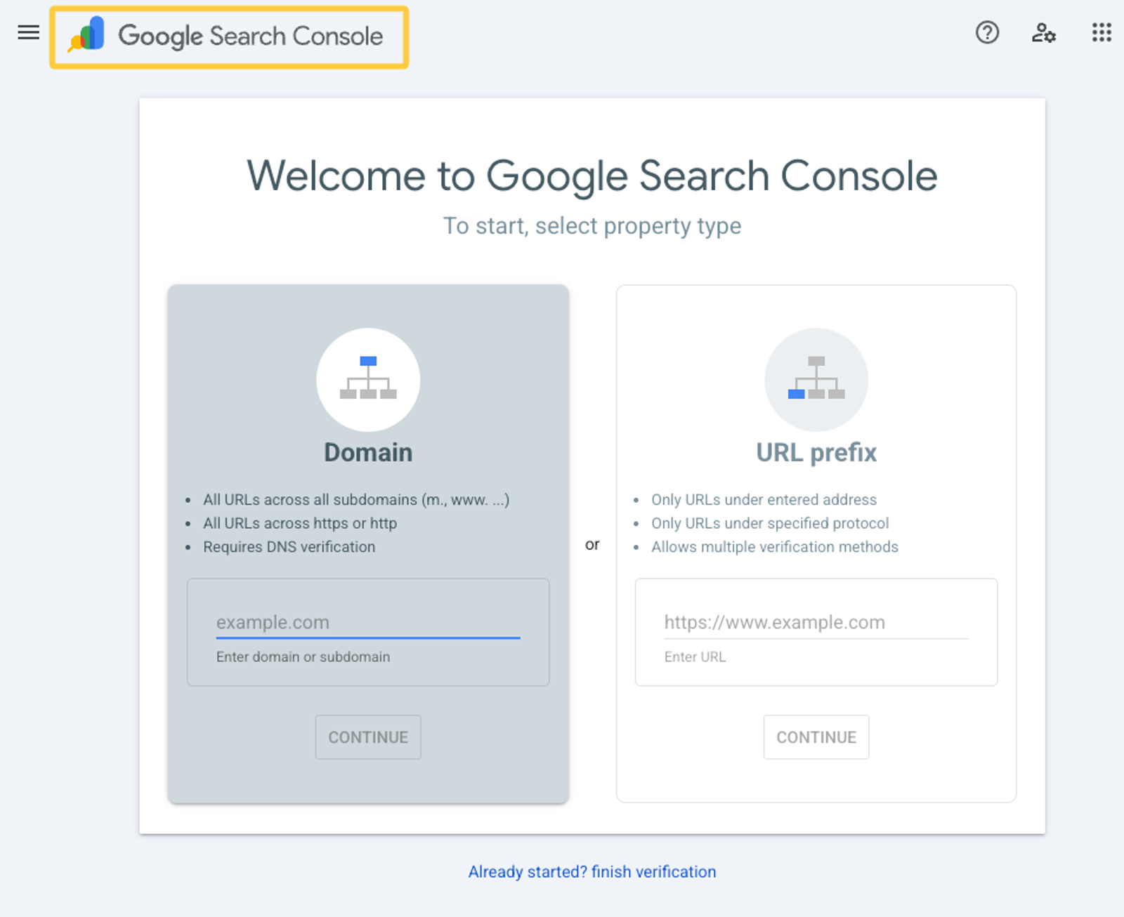 Set up Google Search Console by choosing a Domain or URL prefix property to track and boost your ChatGPT Sites SEO.