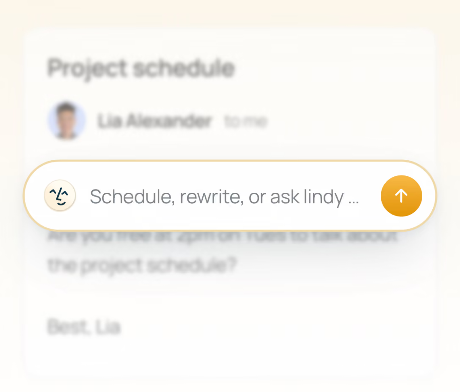A key part of our Lindy AI review is the handy quick action widget for scheduling, rewriting, and asking questions.