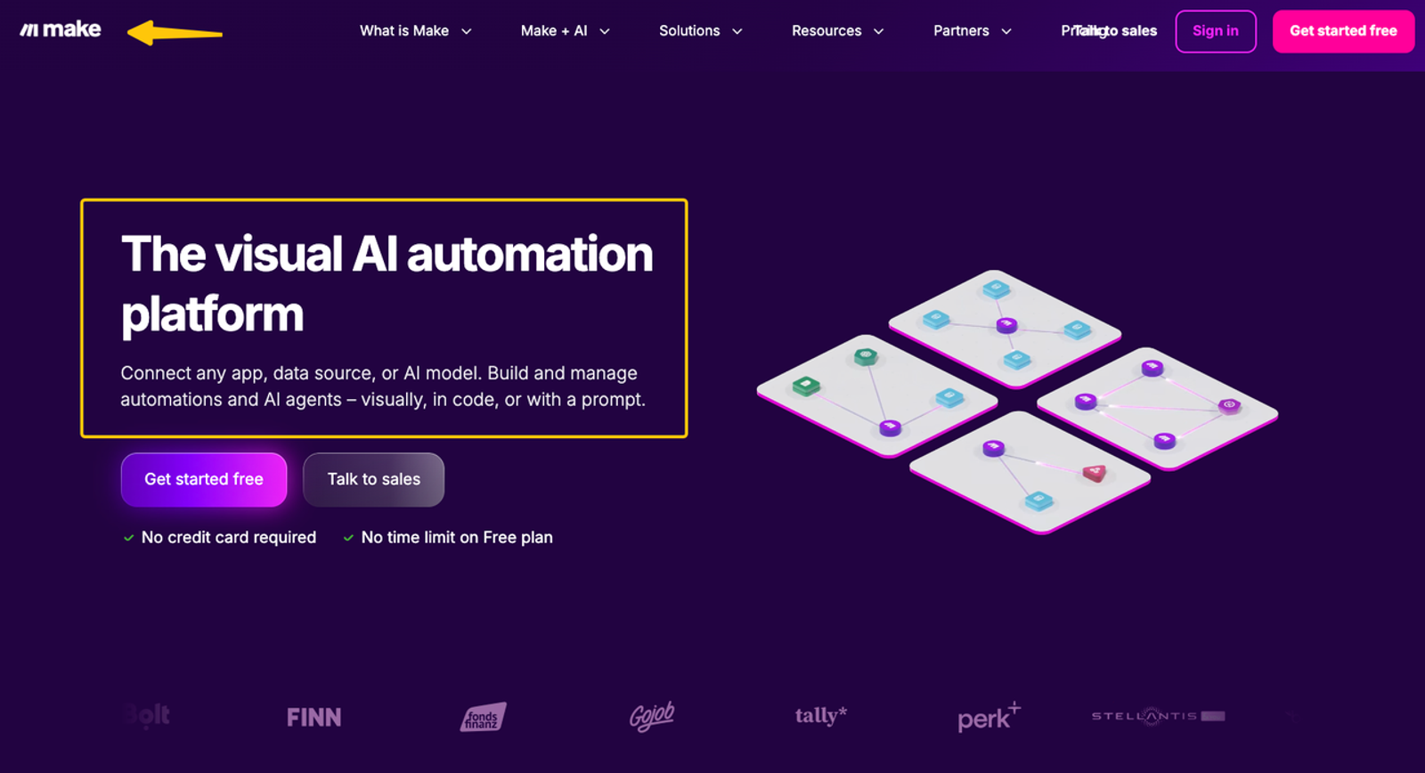 Build visual AI scenarios using the best data enrichment tools to link apps, databases, and custom agents seamlessly.