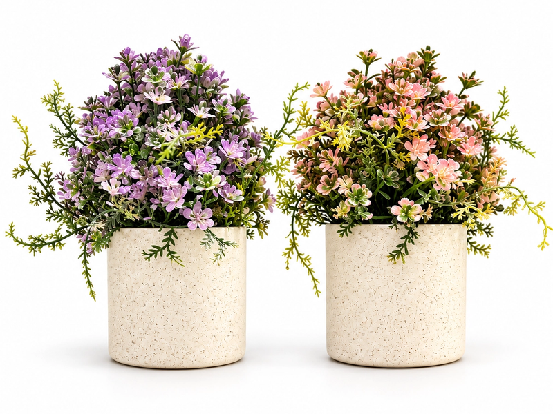 Lilac and Blush Bloom Pair in Detail