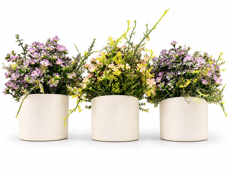 Pastel Meadow Bloom Trio in Detail