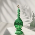 Colored Glass Crescent Decor