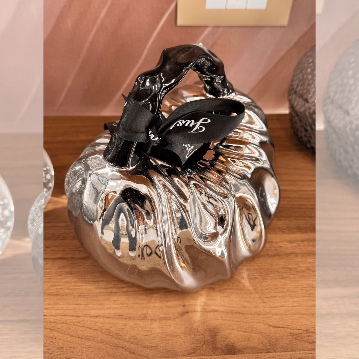 Chrome Pumpkin Tissue Box
