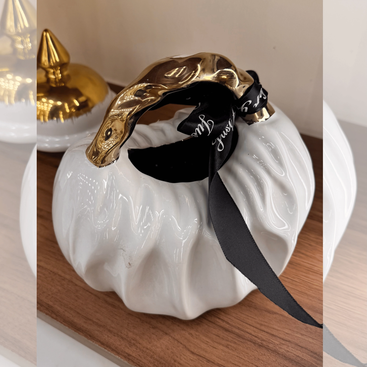 White Pumpkin Tissue Box