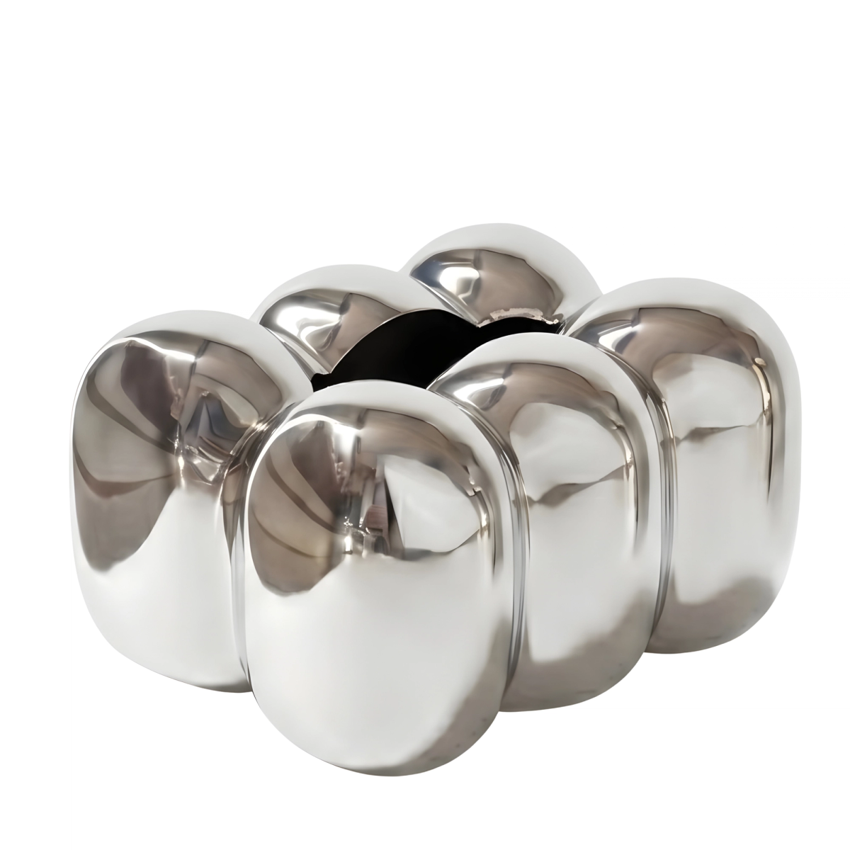 Chrome Bloom Tissue Box