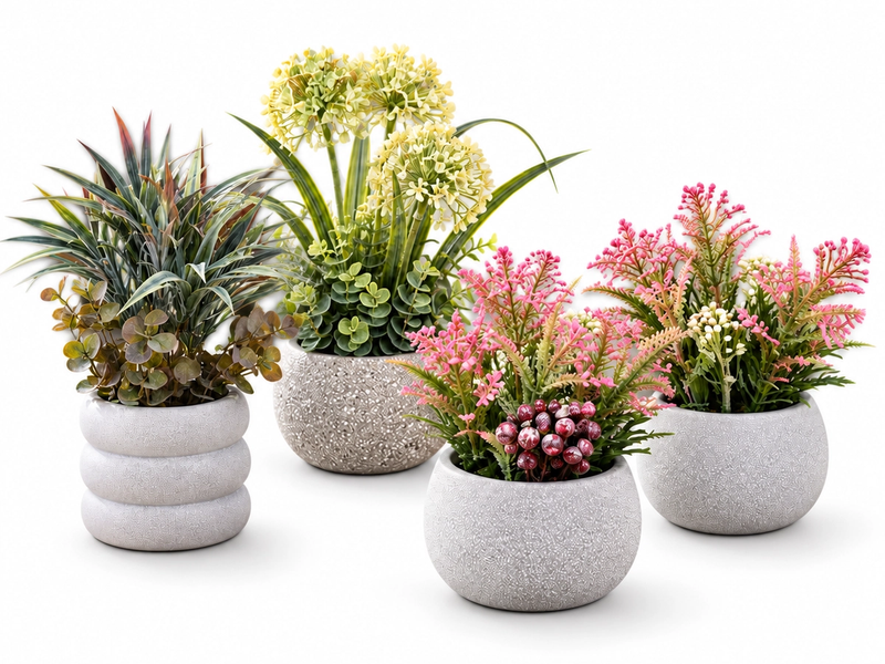 Mixed Meadow Planter Quartet in Detail