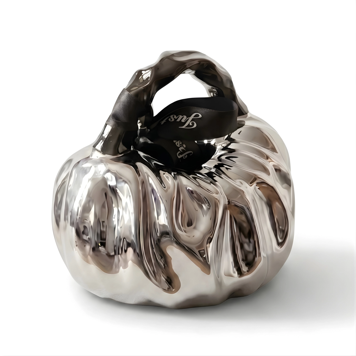 Chrome Pumpkin Tissue Box