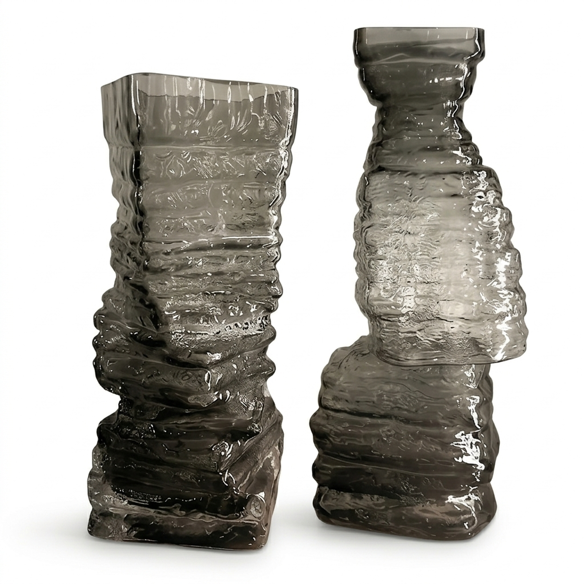 Obsidian Echo Vase Set
