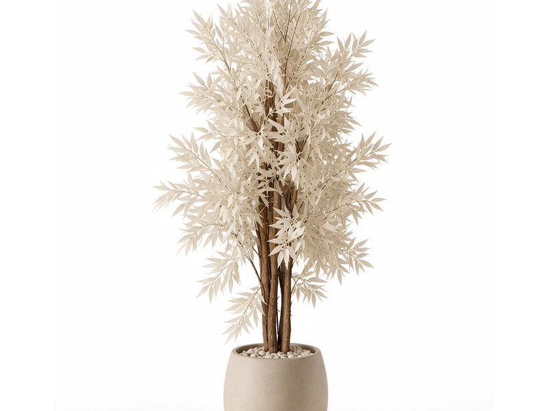 Ivory Pampas Tree in Detail